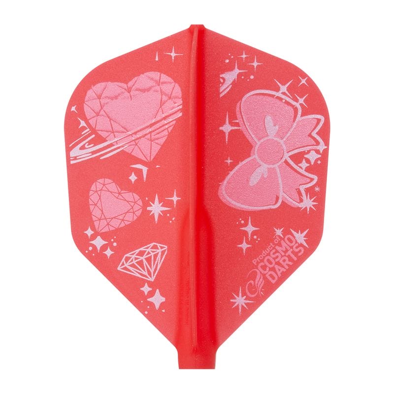 Cosmo Fit Flight Signature, Tamrin Ng, red flight with hearts and sparkle design