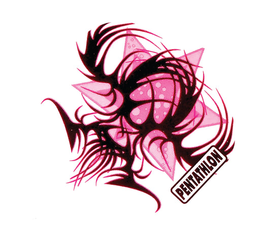 Pentathlon Flights dart flight in pink, magenta, and black tribal print