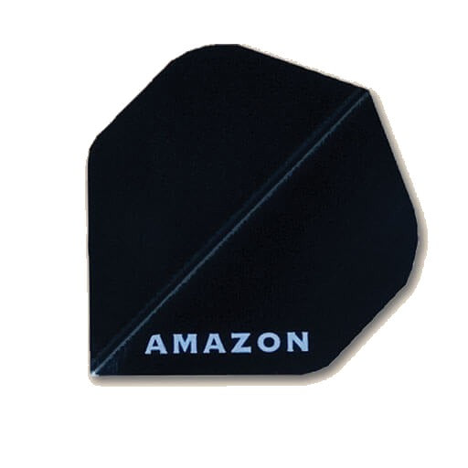 Ruthless Amazon-shape dart flight in black, model X109