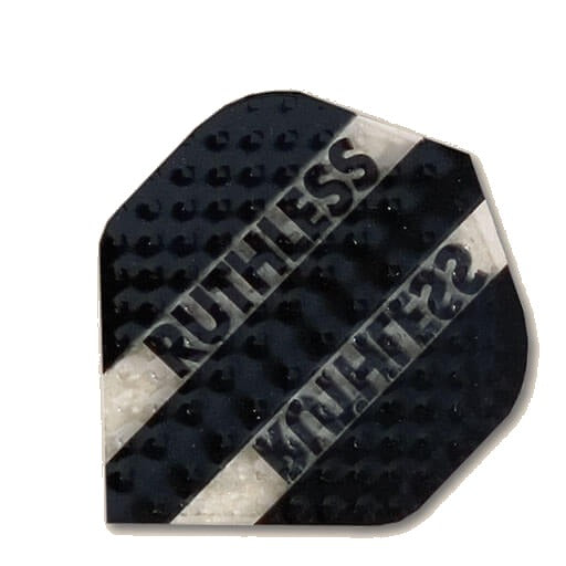Amazon-Ruthless dart flight in transparent black, embossed
