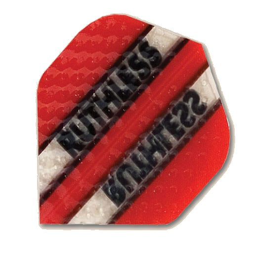 Amazon-Ruthless dart flight in transparent red, embossed
