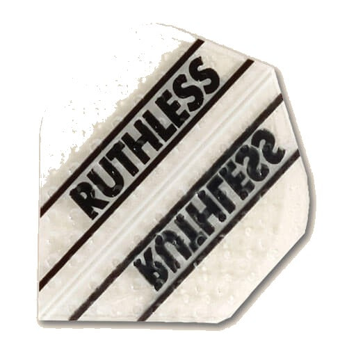 Amazon-Ruthless dart flight in transparent clear, embossed