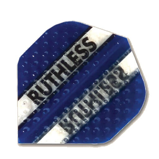 Amazon-Ruthless dart flight in transparent blue, embossed