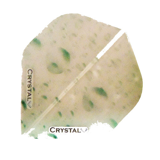 Amazon-Ruthless dart flight in clear with green water droplet print
