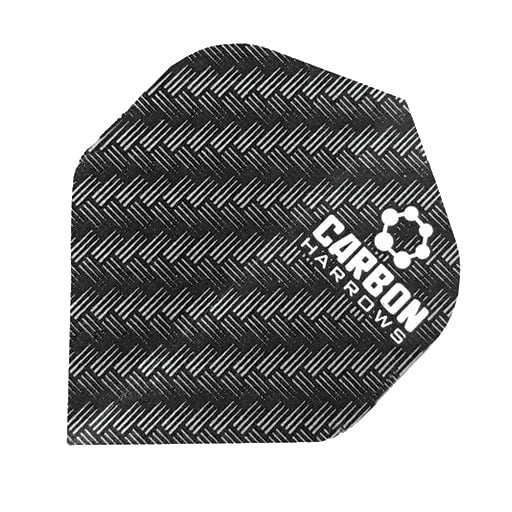 Harrows Carbon dart flight in black and grey carbon-look print