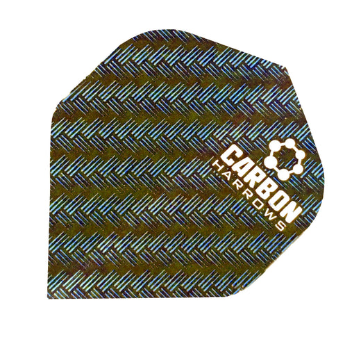 Harrows Carbon dart flight in blue tint carbon-look print