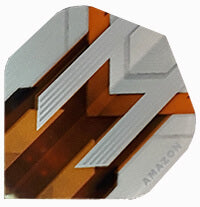 Amazon Flights orange and silver design