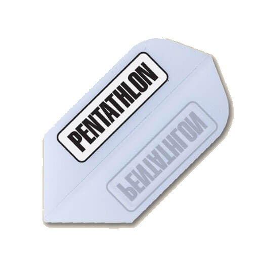 Pentathlon Flights dart flight, purple with black lettering