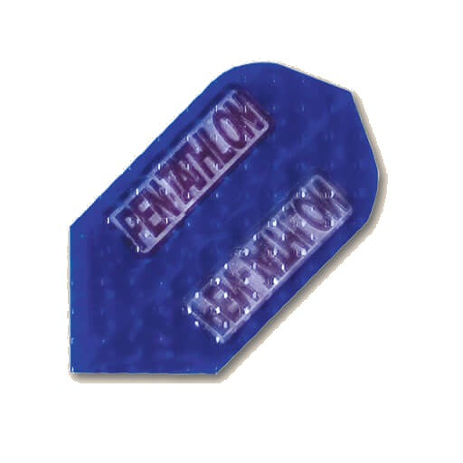 Pentathlon Flights dart flight in blue with a dimpled surface texture