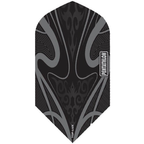 Pentathlon Flights, gray and black design
