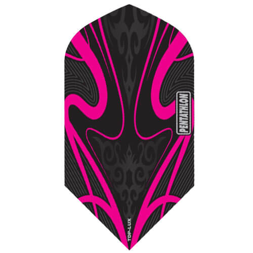 Pentathlon Flights, magenta and black design