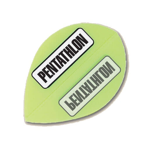 Neon yellow Pentathlon dart flight