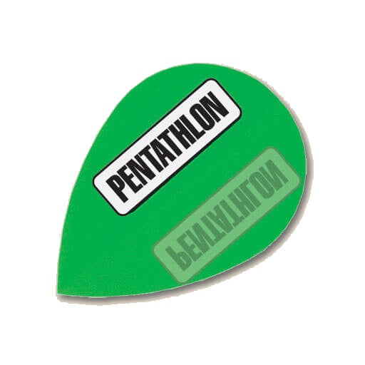 Neon green Pentathlon dart flight