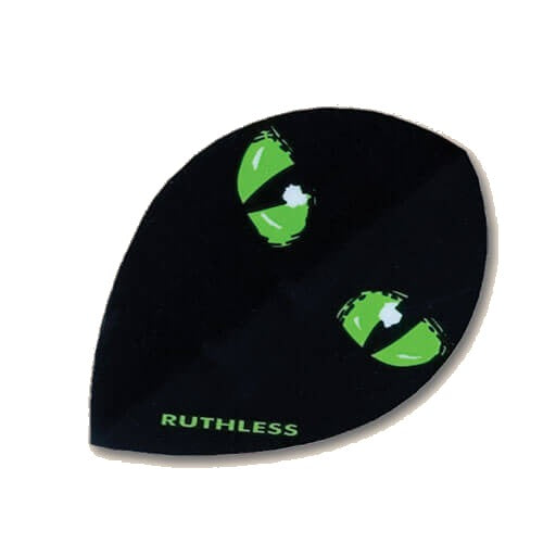 Amazon-Ruthless dart flight in black with green cat eye glitter